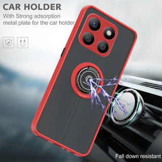 Vỏ Honor X8C Cho Honor X8C X7C X 8C HonorX8C 4G 2025 Thời Trang Siêu Mỏng Trong Suốt Matte Vỏ Điện Thoại Bảo Vệ Ống Kính Máy Ảnh Cứng Chống Sốc Giá Đỡ Vòng Giá Đỡ