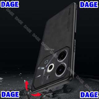 Cod cho Tecno Pova 6 Neo 4G Bao da PU Vỏ ống kính Matte Slim Back Vỏ chống sốc DAGE