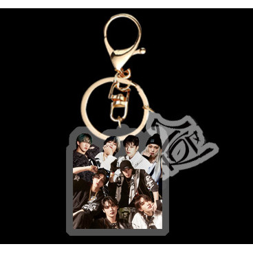 Stray Kids Album GIANT Móc Khóa Acrylic Móc Khóa Phụ Kiện Bang Chan Lee Biết Chang Bin HyunJin Han Felix Seungmin I.N Móc Chìa Khóa Kim Loại Trong Suốt YM