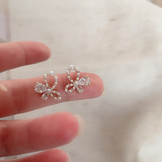Siêu Nhấp Nháy Kim Cương Giả Bông Tai Cao Cấp Nhẹ Sang Trọng Niche Bông Tai Thời Trang Đơn Giản