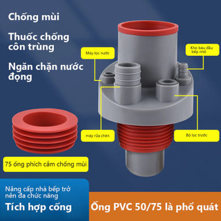 Đầu Nối Ống Thoát Nước 5in1 Chống Mùi, Trào Ngược