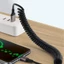 Btsg 34-150cm Dây truyền dữ liệu cáp cuộn USB C có thể điều chỉnh Máy tính xách tay Dây cấp nguồn để sạc nhanh
