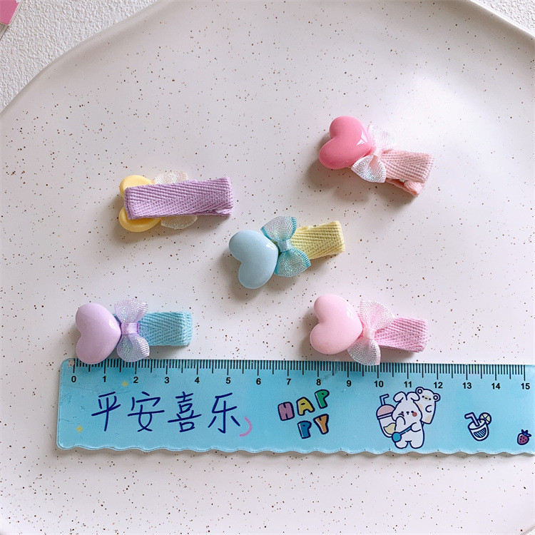 Kẹp tóc ngôi sao đầy màu sắc Dây buộc tóc Bộ kẹp tóc trái tim cho bé gái