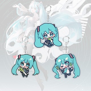 55mm Acrylic Móc Khóa Miku Carton Anime Xung Quanh Túi Mặt Dây Chuyền Móc Chìa Khóa