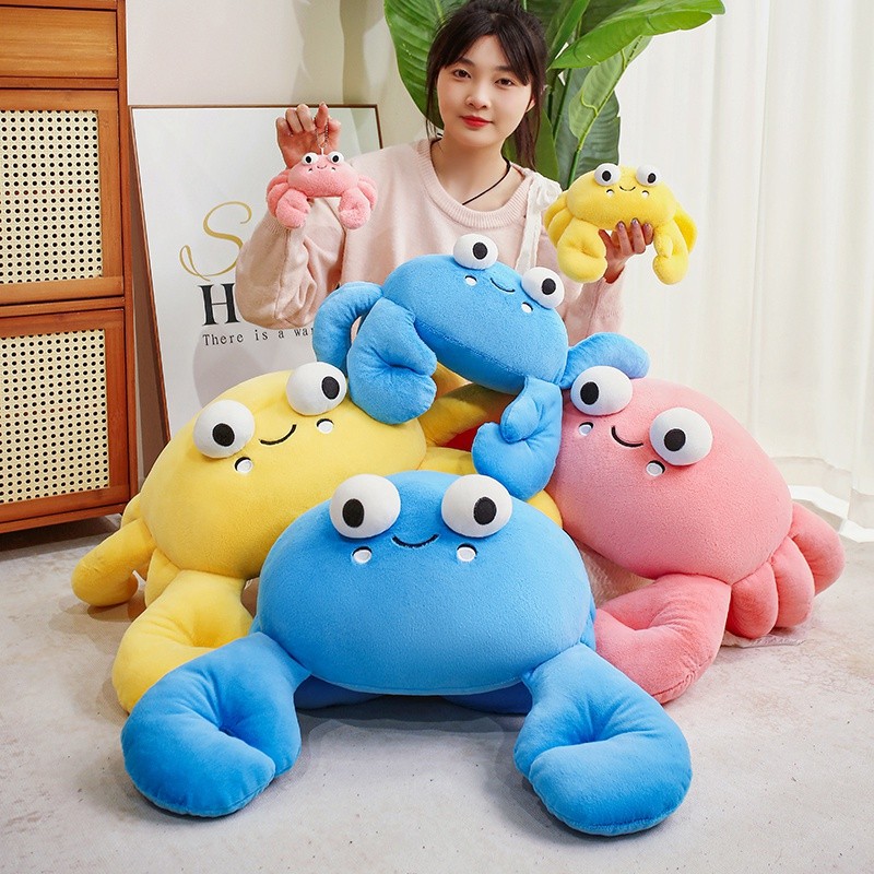 Rytanda Cua Sang Trọng Đồ Chơi Mô Phỏng Dễ Thương Búp Bê Cua Lớn Móc Khóa Động Vật Mềm Sofa Đệm Vui Vẻ Động Vật Biển Trẻ Em Đồ Chơi Nhẹ Nhàng Quà Tặng Sinh Nhật Quà Tặng Bạn Gái