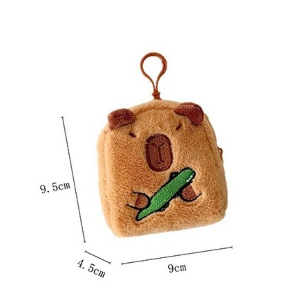 Mặt dây chuyền túi đi học GUSTAVA, Phim hoạt hình có móc khóa Capybara Anime Ví đựng tiền xu sang trọng, Ví đựng tiền xu Mini sang trọng