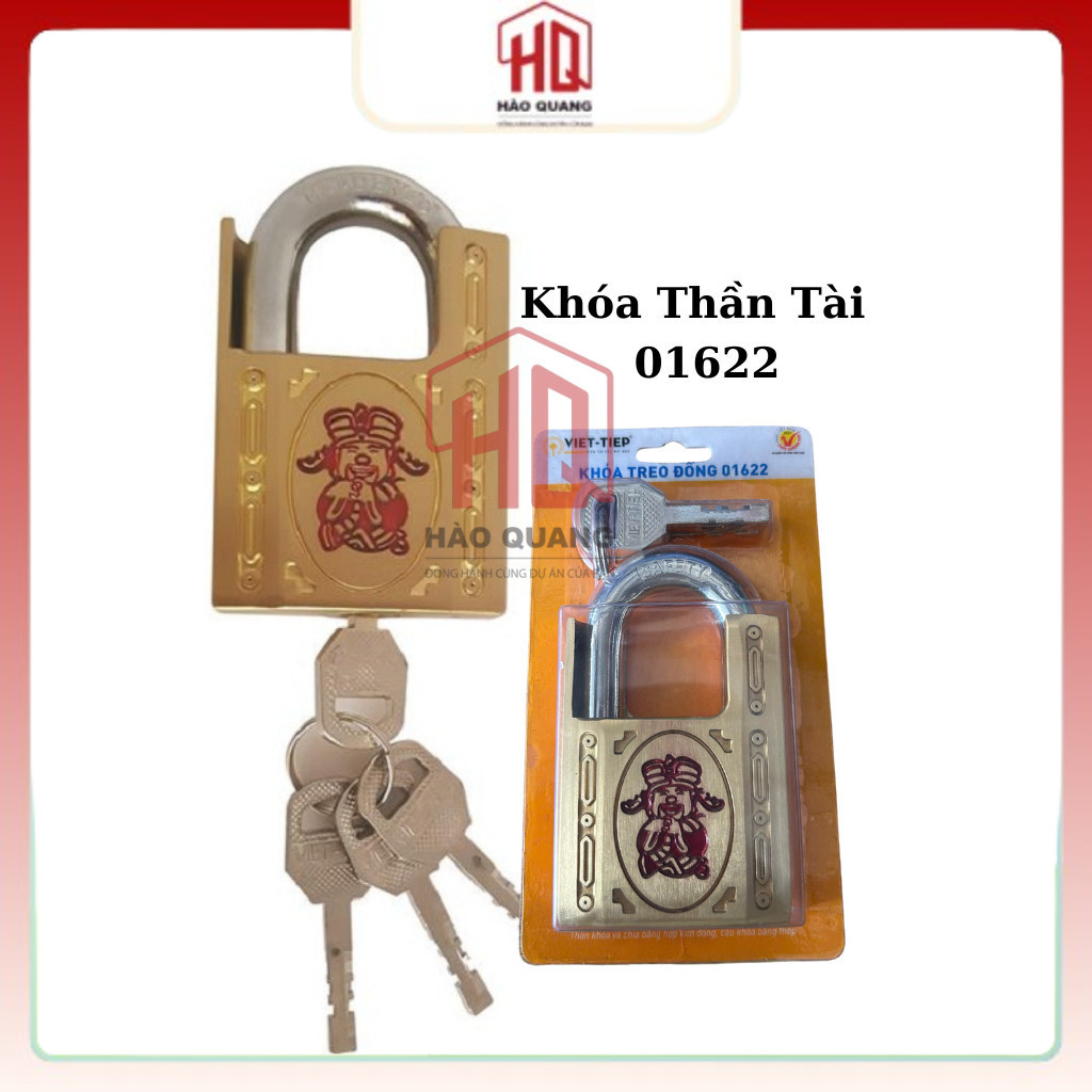 Khoá treo Đồng Thần Tài Việt Tiệp 01622/05204 - Chống cắt