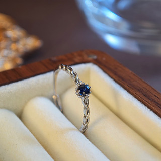 Sản phẩm mới Nhẫn Sapphire tự nhiên cao cấp Nhẫn bạc 925 Thiết kế nữ Retro Nhẫn phù hợp