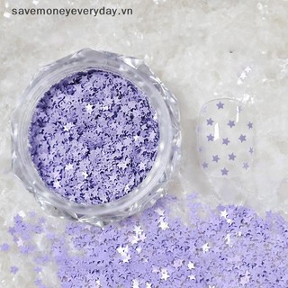 [savemoneyeveryday] 1Jar 1mm Ngôi Sao Lấp Lánh Móng Tay Lấp Lánh Trang Trí Móng Tay Thiết Kế Salon Móng Tay Phụ Kiện Dễ Thương DIY Nail Art Design [vn]