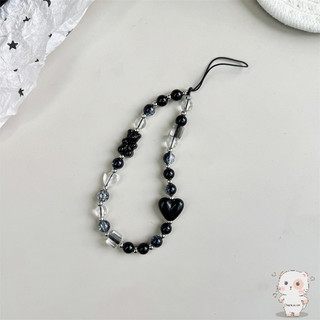 【Chamvn】Dây đeo cổ tay đa năng hình trái tim đính hạt cho điện thoại phong cách lạnh