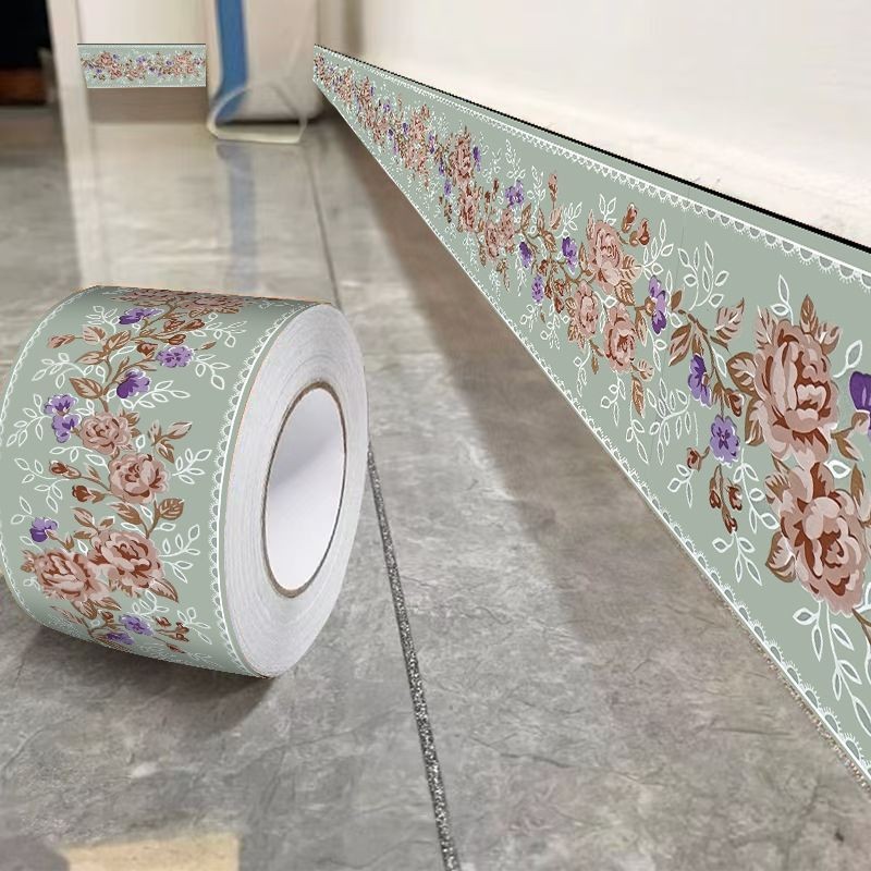 Giả Ngói Tự Dính PVC Đế Miếng Dán Chống Thấm Nước Phòng Khách Phòng Ngủ Ván Chân Đế Siêu Dày Bảo Vệ Góc Dán Tường