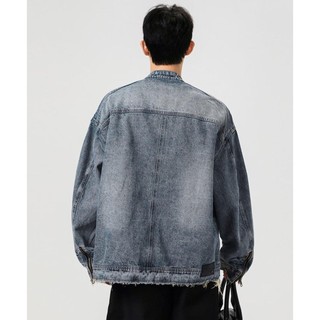 Áo khoác denim nam, cảm hứng từ xe máy cổ điển Mỹ, phong cách unisex