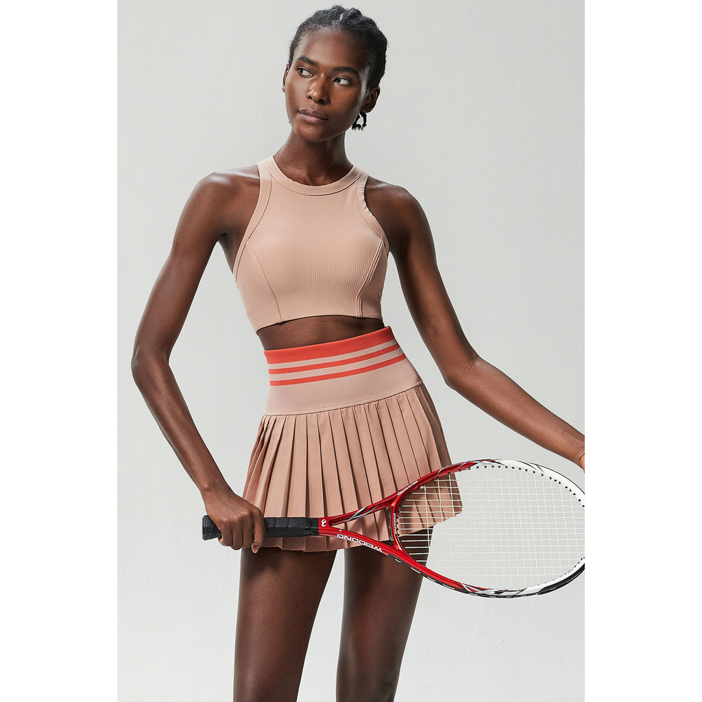 Váy thể thao ren cạp cao Váy thể thao nữ ngoài trời khô nhanh Kích thước lớn chạy bộ váy Tennis cầu lông