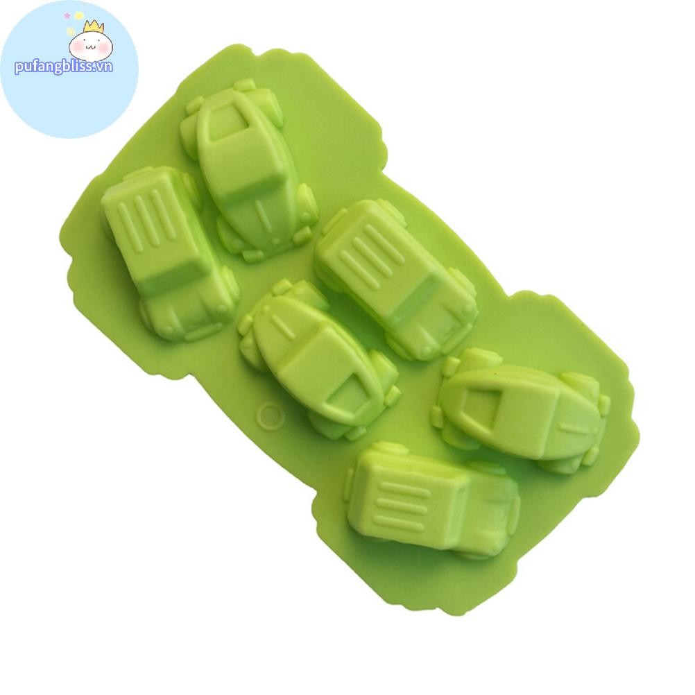 Pufangbliss Ô Tô Khuôn Silicon Fondant Bánh Sô Cô La Decorag Dụng Cụ Làm Bánh Khuôn Xà Phòng VN