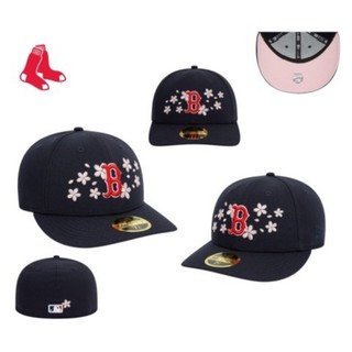 Mũ Hỗ Trợ Quạt MLB Hoa Anh Đào Boston Red Sox Mũ Cấu Hình Thấp Không Thể Điều Chỉnh Nam Vịt Lưỡi Cong Mũ Thể Thao Mùa Hè Trang Bị Mũ Bóng Chày