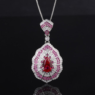 Châu Âu Mỹ ins Phong Cách Mới Phóng Đại Kim Cương Ruby Phù Hợp Với Nữ