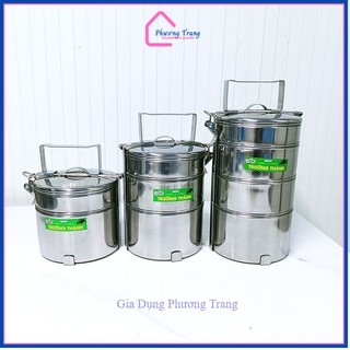 Camen Cặp lồng inox 304 Trường thành size lớn 14cm hộp thực phẩm luôn thơm ngon an toàn sức khỏe - Phương Trang