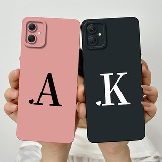 Vỏ Mới Cho Samsung Galaxy A06 Chữ Cái Ban Đầu Dễ Thương Chất Lỏng Chống Sốc Silicon Mềm Điện Thoại Dành Cho SamsungA06 GalaxyA06 Vỏ