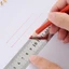 Dụng cụ thước thẳng kim loại bằng thép không gỉ 15-30cm Dụng cụ đo hai mặt VN