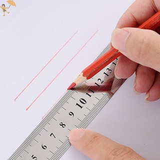 [Gou] Dụng cụ thước thẳng kim loại bằng thép không gỉ 15-30cm Dụng cụ đo hai mặt VN