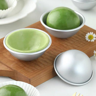 Khuôn mochi,bánh bò,bánh bao khuôn bánh phú sĩ,khay làm xà bông tắm hình bán nguyệt bằng hợp kim nhôm tiện dụng