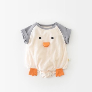 Quần áo trẻ sơ sinh Bộ liền quần vịt dễ thương cho bé 0-24 tháng - Chất liệu cotton mềm mại cho bé trai và bé gái