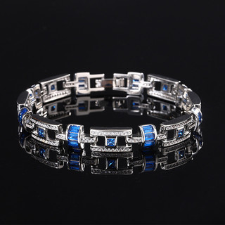 Châu Âu Mỹ ins Phong Cách Mới Vuông Ruby Nhiều Màu Sắc Kho Báu Vòng Tay Nữ