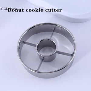 Gcdhome Khuôn cắt bánh donut inox DIY, dụng cụ trang trí bánh, làm món tráng miệng, cắt bánh mì cho nhà bếp