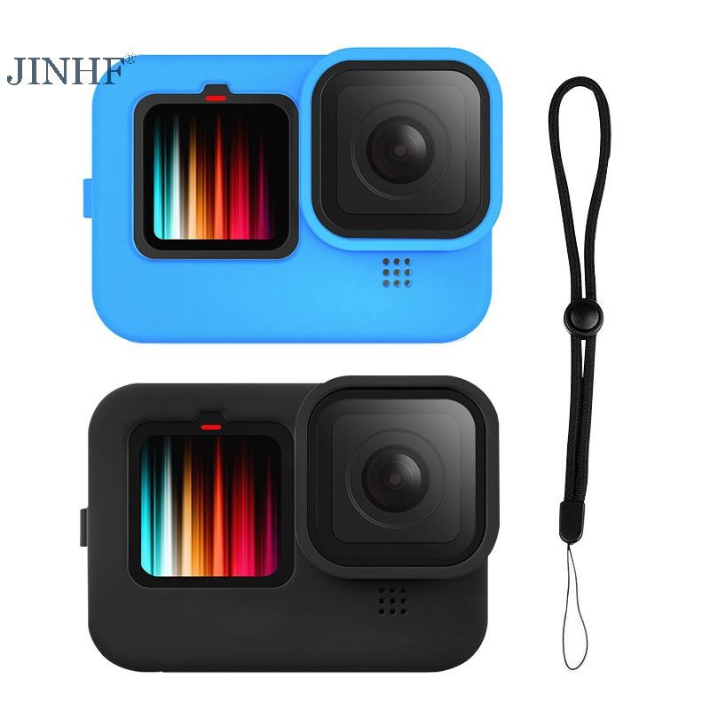 Jinhf Cho Gopro Hero 9 10 11 12 Đen Phụ Kiện Vỏ Bảo Vệ Mềm Tiêu Chuẩn Nhà Ở Cao Su Vỏ Silicon Bảo Vệ Cho Gopro Hero HOT
