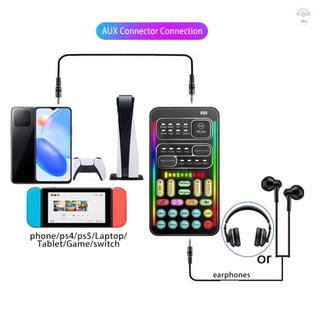 Bộ thay đổi giọng nói Thiết bị thay đổi giọng nói di động với 8 hiệu ứng âm thanh Ánh sáng đầy màu sắc Mini phát sóng trực tiếp Micro cầm tay Máy hiệu ứng âm thanh cho điện thoại Máy tính xách tay Trò chơi máy tính Âm thanh