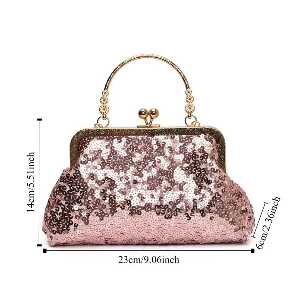 Túi ly hợp nữ CPINCP, Túi đeo chéo tinh tế sáng bóng, Túi đựng mỹ phẩm dung lượng cao Sequin thời trang dành cho nữ