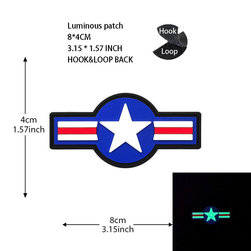 Phụ kiện ngoài trời PVC Dạ quang Velcro Huy hiệu F-BOMB Ba lô Áo khoác Patch