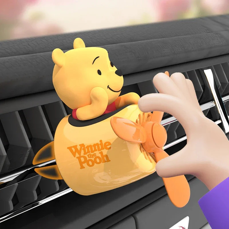 Pooh Gấu Xe Làm Mát Không Khí Kawaii Cánh Quạt Thông Hơi Kẹp Nước Hoa Để Trang Trí Nội Thất Ô Tô Dễ Thương Máy Khuếch Tán Hương Thơm Quà Tặng Cho Trẻ Em Phụ Nữ