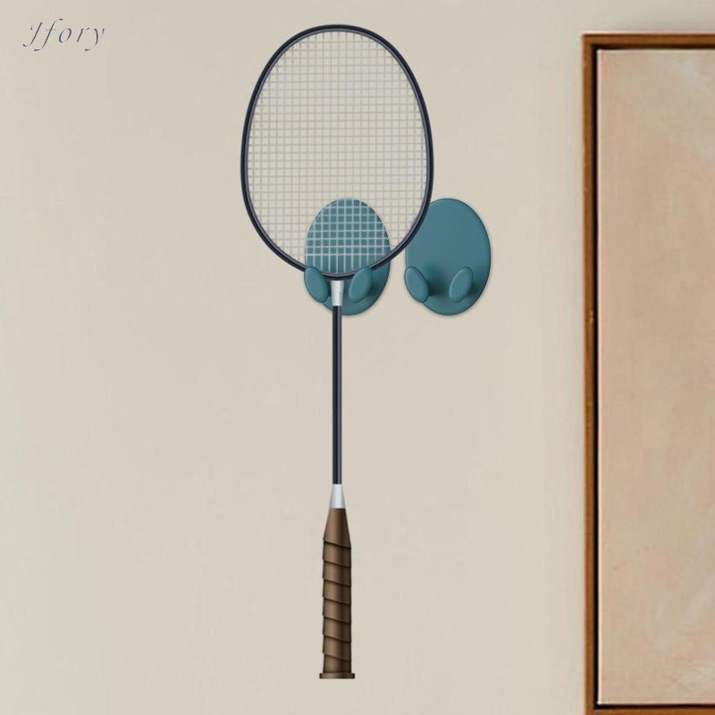 Jfory 2 Miếng Vợt Cầu Lông Móc Treo Tường Vợt Tennis Giá Nhẹ Chắc Chắn Nặng Móc Treo Tường Cho Phòng Trò Chơi Phòng Tập Gym