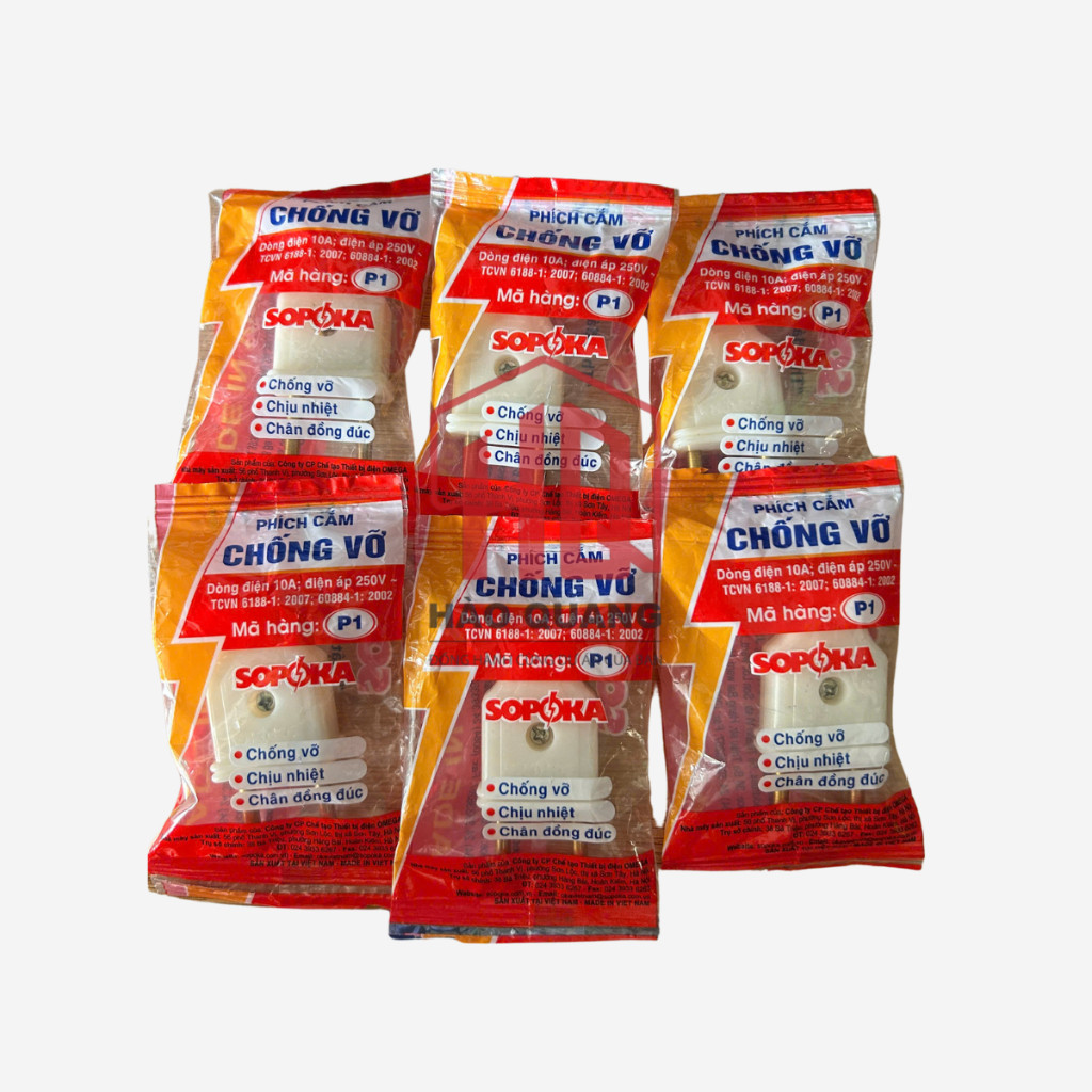 Combo Phích Cắm Điện Sopoka Siêu chịu tải, Chống Vỡ – Chịu Va Đập Cao, Chân Đồng Nguyên Chất