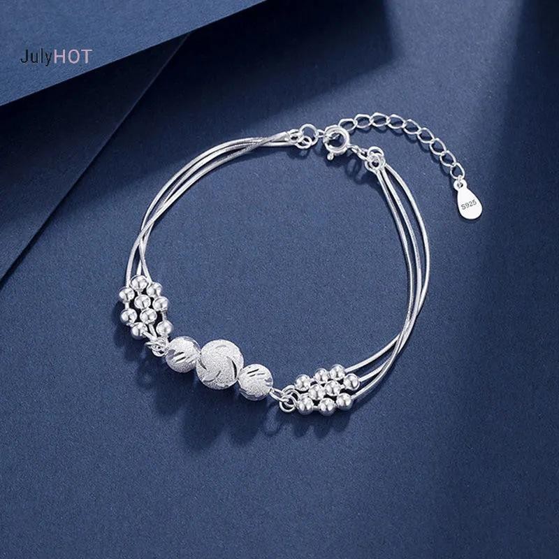 Julyhot Hạt May Mắn Nhiều Lớp Dây Xích Vòng Tay Nữ Thời Trang Tiệc Cưới Trang Sức Người Yêu Quà Tặng Massivedeals
