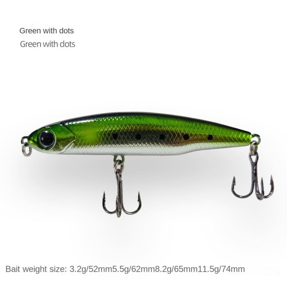 Mồi Cá Wobbler Bút Chì Cho Bass với VMC Treble Hook 5g & 11.5g - Phù Hợp Đi Bộ Cùng Chó