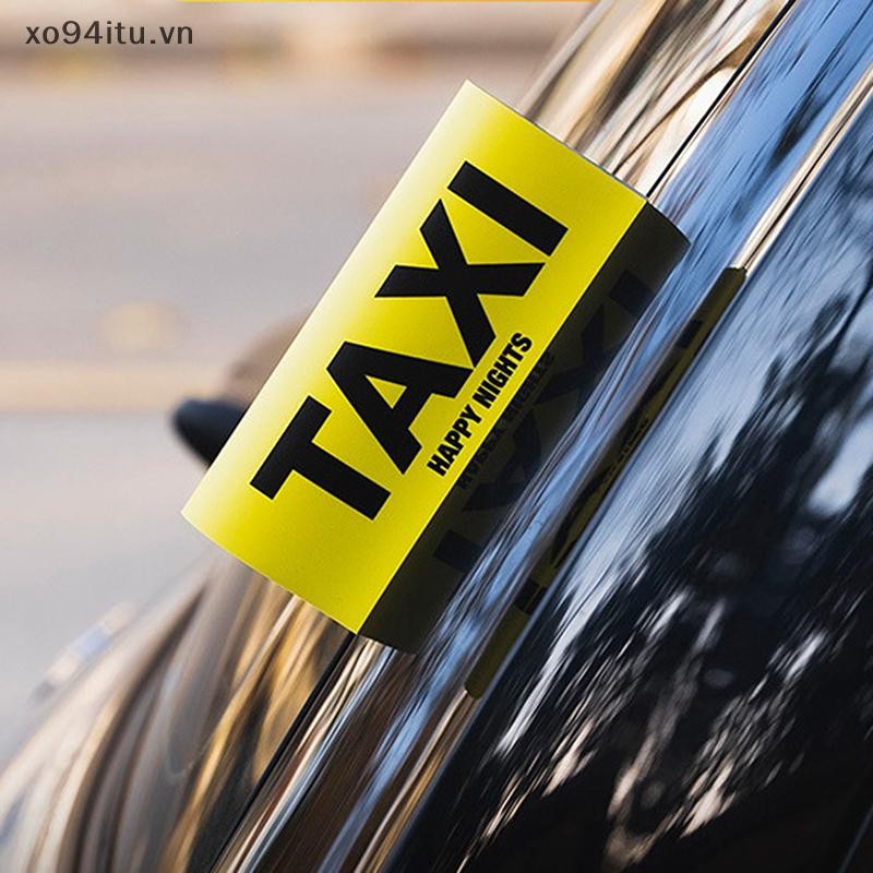 XOITU Giả Taxi Thẻ Dán Xe Hơi Màu Vàng Bên Ngoài Tự Động Decal Quyến Rũ Xe Đạp Xe Máy Chỉnh Cửa Sổ Kính Chắn Gió Trang Trí Xe VN