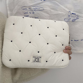 Túi đựng máy tính bảng Hàn Quốc Túi lót thêu chấm bi INS Style 37 / 43 / 50cm Túi đựng máy tính xách tay