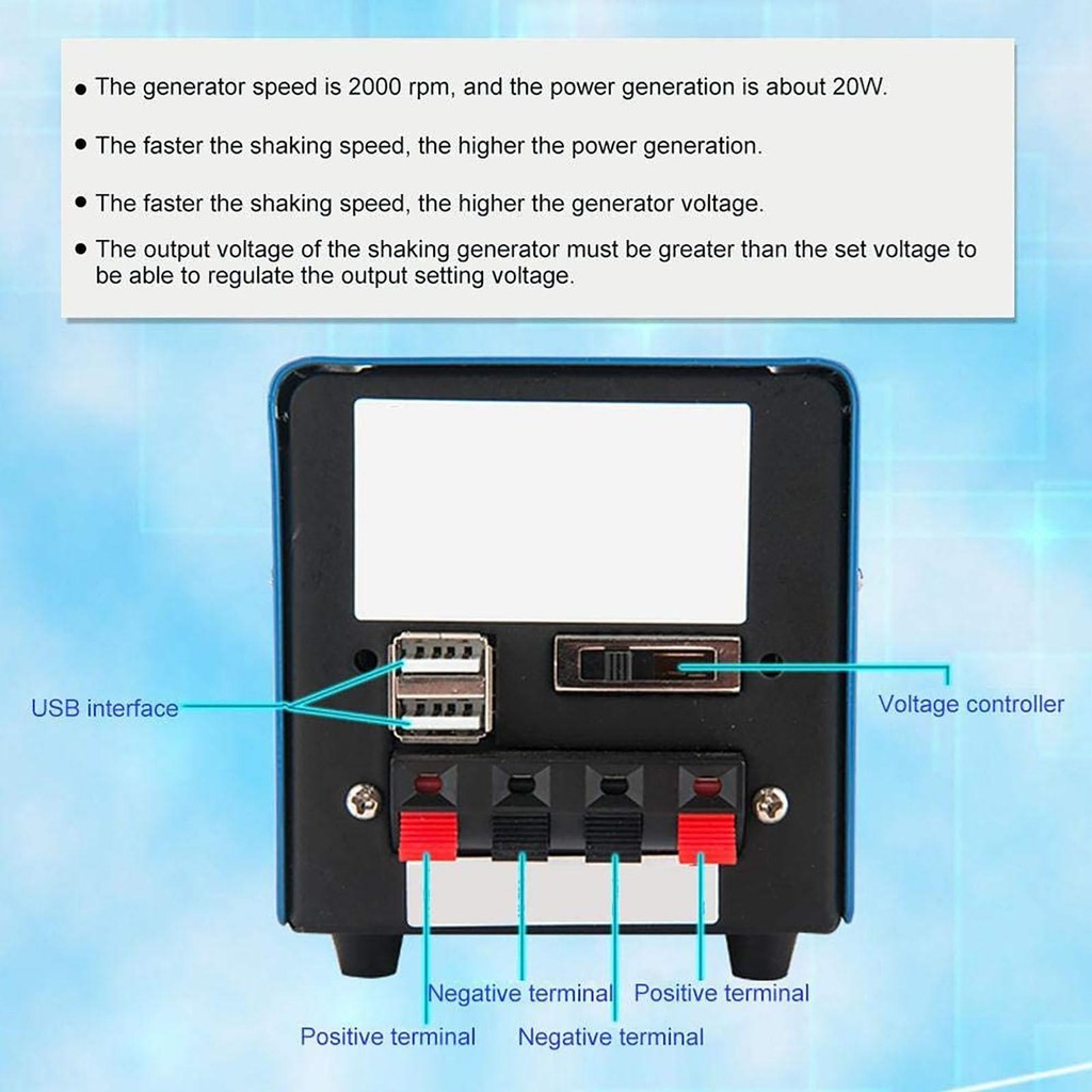 Di Động Tay Quay Sạc USB Biến Tần Hướng Dẫn Sử Dụng Ngoài Trời Quay Cho Du Lịch Cắm Trại Đi Bộ Đường Dài