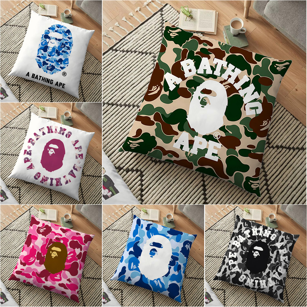 Vỏ gối Bape Ape Logo Throw Vỏ gối in một mặt (Không có lõi)
