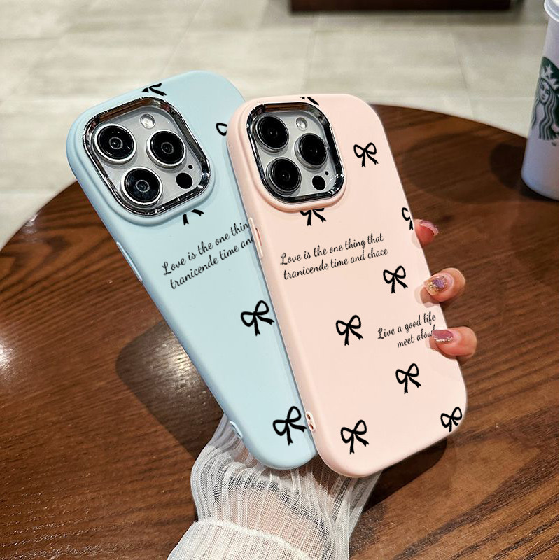 Ốp Lưng Dành Cho Samsung Galaxy A32 A33 A12 A11 A05S A31 A20 A30 A21S A50 A50S A30S A52 A71 A7 2018 Bao 3D Nơ Mạ Thời Trang Ống Kính Kim Loại Dễ Thương Đơn Giản