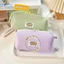 Đơn giản vải nhung hoạt hình nhỏ Hộp đựng bút chì bánh mì Macaron Niche Túi văn phòng phẩm sinh viên có giá trị cao có lớp xen kẽ