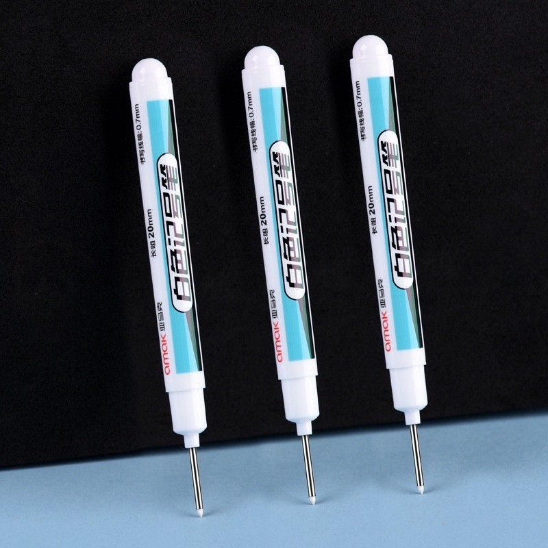【COD】Bút Đánh Dấu Ngòi Dài 20mm – Dùng Cho Gỗ, Cơ Khí, Xây Dựng, Đánh Dấu Lỗ Khoan Sâu, Khô Nhanh, Không Lem