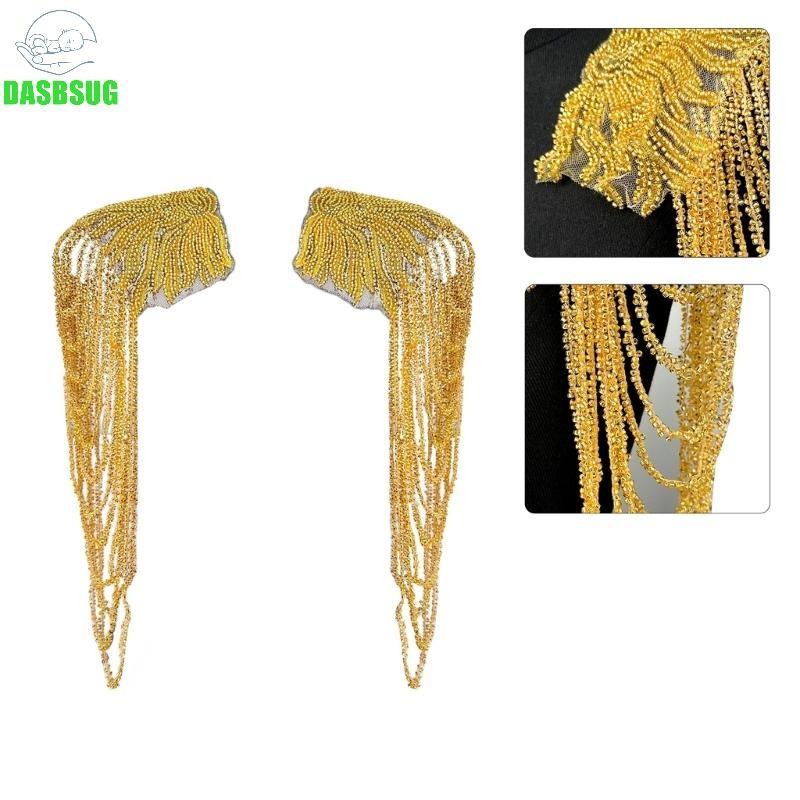 Dasbsug Vai Epaulet Cho Sân Khấu Đầm Viền Đính Hạt Epaulet Quấn Vai Cho Trang Phục Chuyên Nghiệp May Accesso