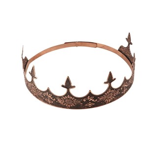 HARRIETTLO King Crown, Bar Mitzvah Hair Hoop Prince Crowns, Tính khí Headband Western Cosplay Pros Vòng Tiaras Trang sức tóc