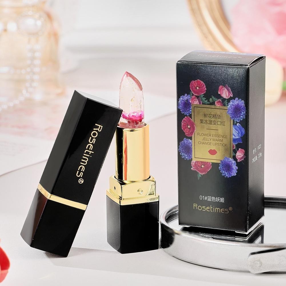 Son môi hoa thạch thay đổi màu sắc lâu trôi dưỡng ẩm Rosetimes Balm Lip O6f3