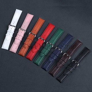 Dây đeo đồng hồ bằng da thật đa năng 12-24mm 16mm 18mm 19mm 20mm 21mm 22mm 24mm Dây đeo đồng hồ bằng da bắp chân mềm Dây đeo đồng hồ đeo tay nữ họa tiết vải lanh cổ điển