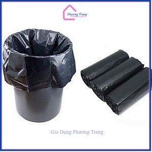 3 cuộn (1kg) túi đựng rác đen, bao rác tự phân hủy sinh học trung 55x65 - Phương Trang