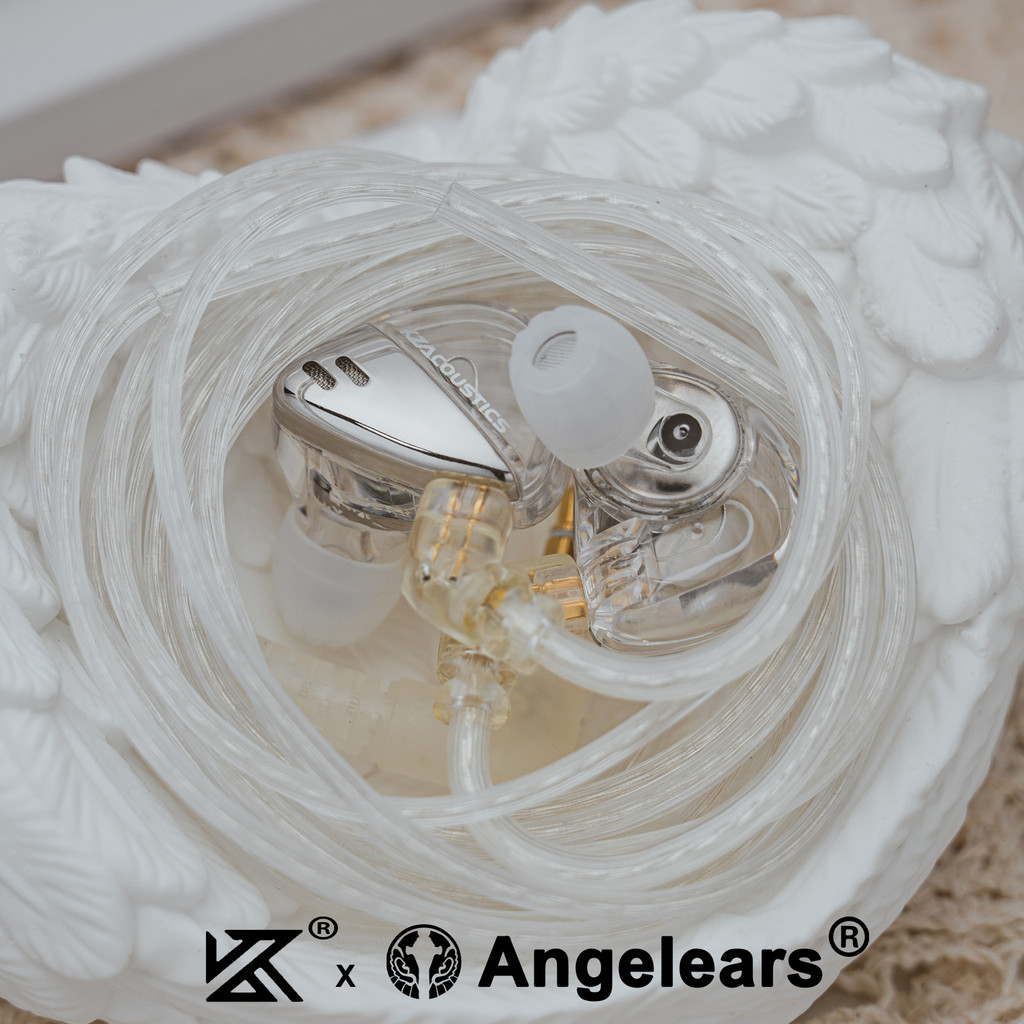 Kz Angelears Libra X Tai nghe nhét tai HiFi động tần số siêu mỏng Màn hình IEMs với cáp có thể thay thế 0,75
